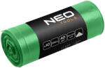 NEO Szemeteszsák 200l, 90x120cm, zöld, erősített húzószalagos, vastagság: 40mic, 10db (15-992)
