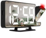 Izoxis Tükrös ébresztőóra LED kijelzővel és óra projektorral (00019576)