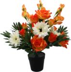 BackHomeLiving Mű virágcsokor cserépben, 43 cm, színes mix (HID2928)