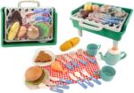 LEAN Toys Gyermek Mini Grillsütő Szett Étel, Evőeszközökkel és Tányérokkal (19156)