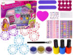 LEAN Toys Nagy körömfestő készlet lakkokkal, matricákkal és elválasztókkal (12443)