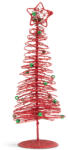 Family Collection Karácsonyi, glitteres, fém karácsonyfa - 28 cm - piros (58622A)