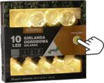 Gardenline Napelemes kerti girland, 3, 8 m hosszú, csíkos, 10 LED, meleg fehér (SOL3613)