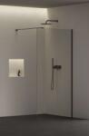 kielle Meara - Zuhanyfal Walk-In 100x200 cm, matt fekete/tiszta üveg 20726WI1004 (20726WI1004)