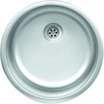 Evido RONDO rozsdamentes mosogató, kerek, egymedence, natúr, 44, 6 cm átmérő, 1, 5" lefolyógarnitúra (442002) - trikolor