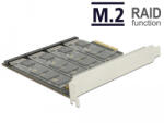 Delock PCI Express-kártya > 4 x belső M. 2 aljzat B nyílással, RAID-dal (89888) - flylite