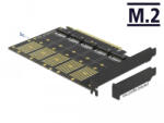 Delock PCI Express x16-kártya > 5 x belső M. 2 aljzat B nyílással / SATA (90435) (90435) - flylite