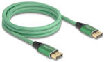Delock DisplayPort kábel 16K 60 Hz 2 m zöld fém (80630) (80630) - flylite