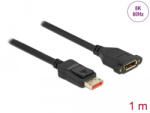 Delock DisplayPort bővítőkábel panelrögzítés 8K 60 Hz 1 m (87095) (87095) - flylite