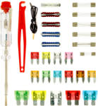 AMIO Univerzális Autós Biztosíték Készlet Próbalámpával és Kiemelő Csipesszel (49955)