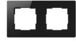 Avatto 2 aljzat TS20 világításkapcsoló keret (fekete) (TS20-Frame-B2) - scom