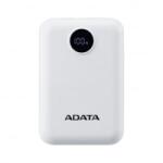 ADATA C100 Digital Display 10000mAh Power Bank kijelzővel fehér (PC10022-12WH) (PC10022-12WH)