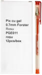 Forster Set 12 pixuri cu gel Forster 0.7 mm, Rosu (6166)