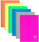 DACO Set 6 caiete A5 Daco cu spira, dictando, 70 g/mp, 96 file, coperta plastic, Culori asortate (CT596DR)