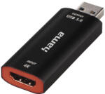 Hama Video Rögzítő Adapter, USB - HDMI, 4K, fekete (74257)