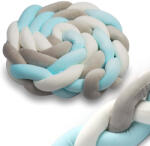 RicoKids 2M Kék Szürke Antiallergén Fonott Rácsvédő Babapozicionáló