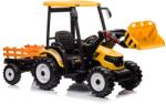 Hercules Akkumulátoros Traktor - Pótkocsival, 24 V, Sárga (10555)