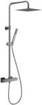 Armatura Logon Gun Metal Grey set de duș perete cu termostat cu duș de ploaie grafit 5746-920-61 (574692061)