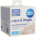Canpol babies Canpol babies, Natural Shape, tetina doua zone anti-colic, 12 luni+, 2 buc
