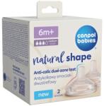 Canpol babies Canpol babies, Natural Shape, tetina doua zone anti-colic, 6 luni+, 2 buc