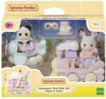 EPOCH Sylvanian Families, Amusement Park Ride Set - Plain & Train, set de joaca cu figurine, 5819 Figurina
