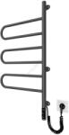 Mario Radiators Електрически въртящ се сушилник за кърпи TRISTAR 80W/230V 82, 5x44, 5 cm IP44 неръждаема стомана/черен (MR0056)
