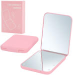 LEAN Toys Zseb Sminktükör Rózsaszín Led-Világítással