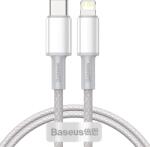 Baseus High Density Braided Series Cablu de date cu încărcare rapidă USB-C - Lightning 20W 1m Alb
