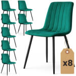 AKORD LIVO Étkezőszék Welur Palackzöld Fekete Lábakkal 8 db-os Szett (8xLIVOBOG)
