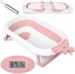 Ricokids Baba Fürdőkád Hőmérővel RK-282 Fehér és Rózsaszín