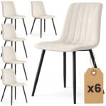 AKORD LIVO étkezőszék welur bézs fekete lábakkal 6 db-os szett (6xLIVOBEI)
