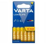 VARTA LONGLIFE tartós elem AAA, alkáli, 6db/csomag 25147203 (25147203)