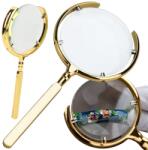 Verk Group Lupă de mână elegantă, culoare aurie, cu mărire de 6x (09211)