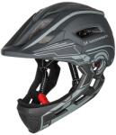 Wozinsky Gyerek Teljes Arcvédős Kerékpáros Bukósisak USB Hátsó Lámpával S - Szürke