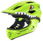 ROCKBROS TT-32004 Shark gyermek kerékpáros sisak levehető állkapoccsal M-es méret (54-58) - zöld