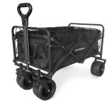 Wozinsky WZP-100 strand-, turista-, kerti kocsi, tartós, széles kerekekkel, akár 100 kg-os biztonsági hálóval - fekete