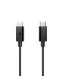 Spigen EB6020CC 60W Kábel + USB-C / USB-C Kábel 200 cm - Fekete