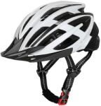 Wozinsky MTB kerékpáros sisak USB hátsó lámpával L - fekete és fehér