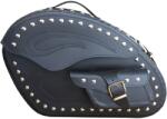 RSA Genți de șa pentru motocicletă din piele cu nituri RSA S266B negre (SKWSS266B)