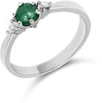 ÉkszerM Fehérarany Smaragd Köves Gyűrű (méret: 56) AU 96969