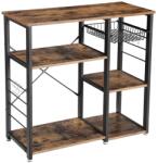  Konyhai polc kihúzható kosárral TAYLOR 84x90 cm, rusztikusan barna