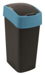 Keter Billenős szemetes, 45 liter, CURVER "Pacific flip bin", fekete/kék (263992) - iconink