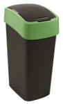 Keter Billenős szemetes, 45 liter, CURVER "Pacific flip bin", fekete/zöld (229412) - nyomtassingyen
