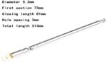  Antena telescopica 110-313mm 5 segmente + balama ANTENA-RADIO6 (ANTENA-RADIO6)
