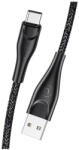 USAMS fonott U41 USB-C kábel 1 m 2 A gyorstöltés SJ392USB01 (US-SJ392) fekete (SJ392USB01)