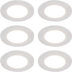 QAZQA 6 darabos süllyesztett spotlámpa készlet fehér, LED-del, 3 lépésben dimmelhető IP65 - Blanca (111264)