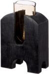  „Madero Elegáns matt fekete színű fa és üveg váza, H sziluettel - 28 cm