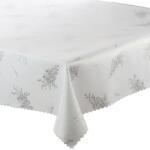  Kétoldalas ezüst - fehér tojás - csokor mintás húsvéti terítő 130x160 cm