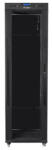 Lanberg 19" szabadon álló rack szekrény 42U/600X600 üvegajtó, lapraszerelt, LCD kijelző, fekete V2