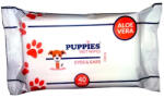Pet Code Puppies szem- és fülkörnyék tisztító antibakteriális, illatos törlőkendő aloe verával (20x14cm) 40db